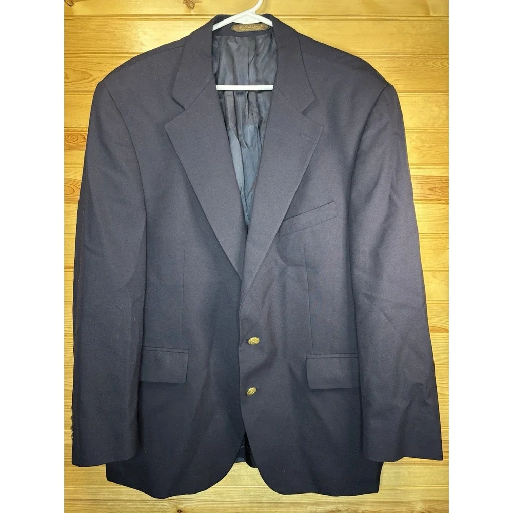 Vintage‎ Polo University Club by Ralph Lauren Blazer Men's 44R Wool Gold Button